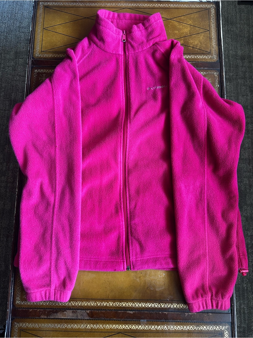 Columbia Bright Pink Full-Zip Fleece Jacket
